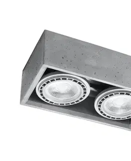 Svietidlá  SL.0884 - Stropné svietidlo QUATRO 2xGU10/40W/230V betón SL.0884