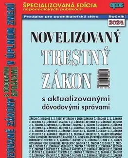 Zákony, zbierky zákonov Novelizovaný Trestný zákon 18/2024