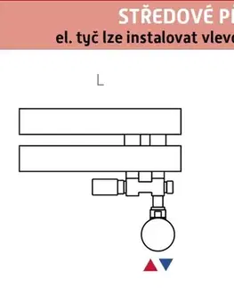 Radiátory do kúpeľne HOPA - THERMCOMB-SET, stredový ventil (Z4K) s pripojením pre elektrickú tyč - Farba - Anthracite, Variant - Ľavá RDTHERMCOMSETLA