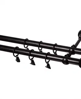 Garniže a kolajničky Garniža II Promo FI 19 čierna 150cm guľa