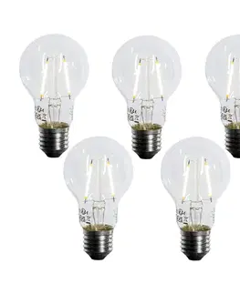 LED osvetlenie Sada 5 LED žiaroviek E27 A60 Lux Sensor 2,5 W 250 lm 3000 K