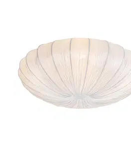 Stropné osvetlenie Dizajnové stropné svietidlo biele hodváb 60 cm 5-svetlo - Plu