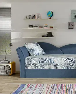 Pohovky NABBI Arco L rozkladacia pohovka vzor / modrá