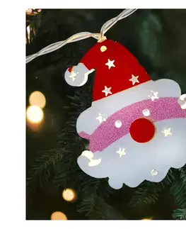 LED osvetlenie  Vonkajšia LED svetelná reťaz, 10× LED / 2× AA, 1,65 m, IP44, teplá biela — Santa 028 0000615