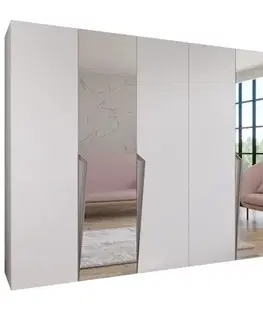 Šatníkové skrine Skriňa Piano 2-300 (2x150) biela/kašmír