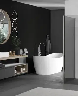Sprchové dvere MEXEN/S - Kioto Sprchová zástena WALK-IN 110 x 85, transparent, nikel kefovaná 800-110-212-97-00-085