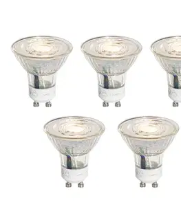 LED osvetlenie Sada 5 GU10 50 mm 3-krokovo stmievateľných LED žiaroviek Kelvin číra 4,9 W 450 lm 2000 – 2700 K