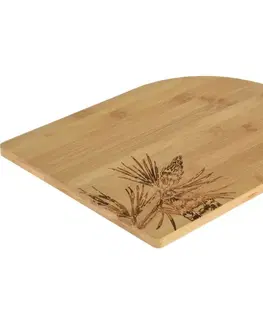 Podnosy a tácky Vianočná servírovacia tácka z bambusu 35 × 26,5 × 1,5 cm