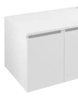 Kúpeľňový nábytok SAPHO - LOREA skrinka 100x46x51,5cm (30+70cm), pravá, biela matná LE070-3131-R-01