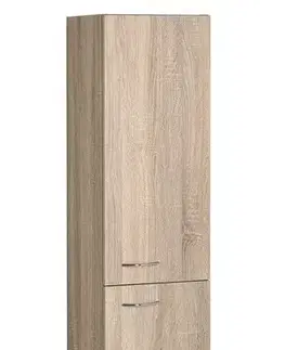 Kúpeľňový nábytok AQUALINE - ZOJA/KERAMIA FRESH skrinka vysoká 30x140x20cm, dub platin 51157