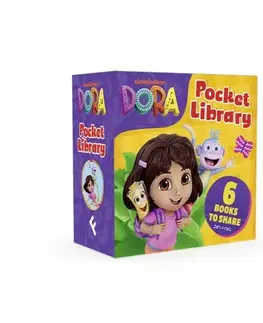 Leporelá, krabičky, puzzle knihy Dora Pocket Library