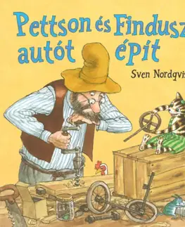 Leporelá, krabičky, puzzle knihy Pettson és Findusz autót épít - Sven Nordqvist,Beáta Dobosi