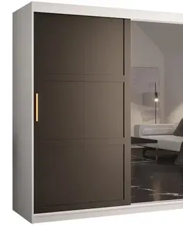Šatníkové skrine Skriňa Amiro 2 180 biely/čierny