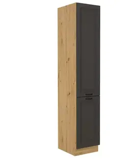 Kuchynské skrinky stojace Kuchynská skrinka STILO grafit mat/artisan 40dk-210 2f
