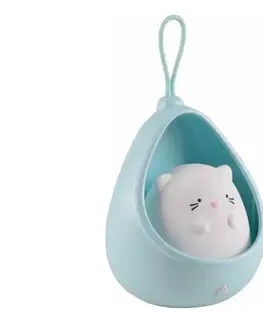 Svietidlá  LED Detské orientačné svietidlo so senzorom KITTY LED/0,5W/5V USB modrá 327000