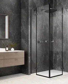 Sprchové dvere POLYSAN - GLOBE GUN METAL obdĺžniková sprchová zástena 1200x1000, rohový vstup, číre sklo GB5200GM