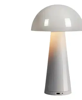 Lampy Markslöjd 108950 - LED stmievateľná nabíjateľná lampa FUNGI LED/1,5W/2000 mAh IP44 sivá 108950