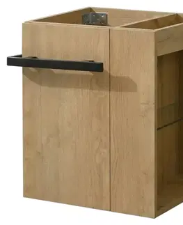 Kúpeľňový nábytok CERANO - Kúpeľňová skrinka pod umývadlo s úchytkou Esme - dub medový - 44,5x51x44,5 CER-670735
