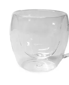 Hrnčeky, šálky, podšálky MAKRO - Šálka sklenená dvojstenná 200ml