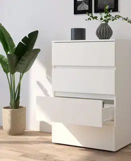 Komody KONDELA Parmad zásuvková komoda biela