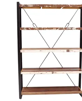 Knižnice Knižnica Retro 140x200x35 recyklované mango