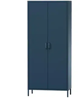 Šatníkové skrine Skriňa Kovová Flavio Modern Dark Blue