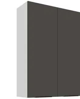 Kuchynské skrinky visiace Kuchynská skrinka Aria-Gr/Wh Anti Fingerprint 80g-108 2f
