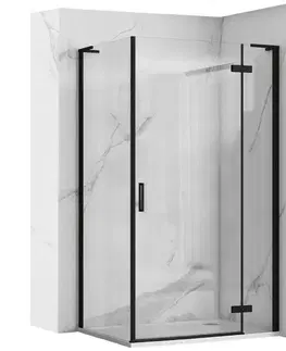 Sprchovacie kúty REA/S - Sprchová kabína Hugo Black 100x80 KPL-45224