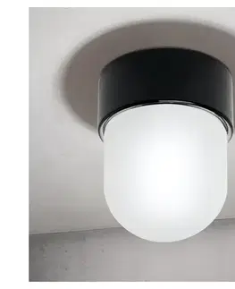 Svietidlá Orion - Stropné svietidlo OSTIA 1xE27/40W/230V pr. 9,8 cm čierne DL 7-795/1 schwarz/Kera