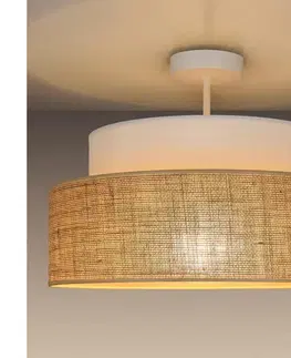 Svietidlá  Prisadený luster BOHO 1xE27/60W/230V pr. 40 cm biela/béžová 0630