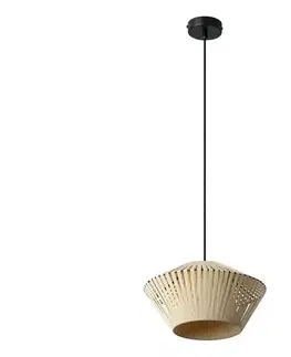 Svietidlá Osram - Zavesený luster na lanku DECOR STRIPES 1xE27/10W/230V, priemer 30,5 cm, béžový 4058075847941