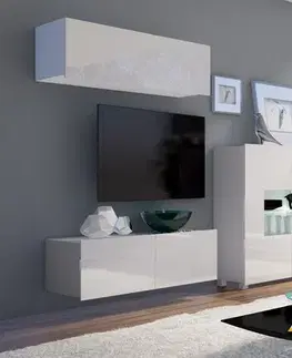 Komody ArtGiB Komoda CALABRINI C-02 | biela/biely lesk