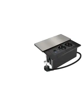 Predlžovacie káble  PP128C-PD20 - Vstavaná zásuvka 20W, 2 zásuvky + USB-A + USB-C PP128C-PD20
