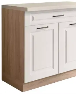 Kuchynské skrinky stojace Kuchynská skrinka Smart 7D Sonoma/biely Mat