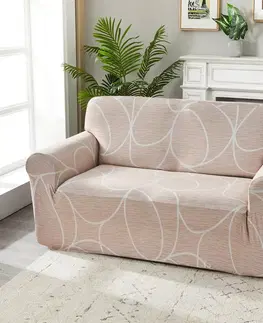 Prehozy 4Home Napínací poťah na kreslo Abstract béžová, 90-140 cm + obliečka na vankúšik zadarmo, 90-140 cm