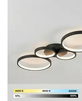 Svietidlá BRILAGI - Stmievané LED stropné svietidlo RINGO LED/34W/230V čierne + diaľkový ovládač BR25115