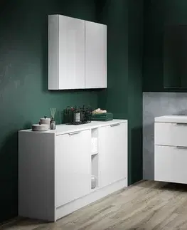 Kúpeľňový nábytok CERSANIT - SET B590 CITY 80 biela DSM (SKRINKA + UMÝVADLO) S801-423