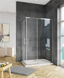 Sprchovacie kúty H K - Sprchovací kút obdĺžnikový, SIMPLE BASIC 100x70x185 cm L/P variant, rohový vstup SE-SIMPLE10070-185
