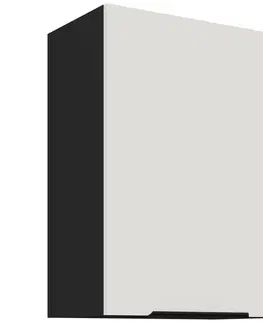 Kuchynské skrinky visiace Kuchynská skrinka Aria-Wh/Bl Anti Fingerprint 50g-72 1f