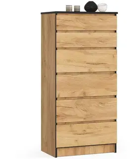 Komody a skrinky Moderná vysoká komoda MARIANNA60, dub Craft