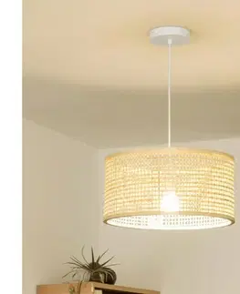 Svietidlá BRILAGI - LED luster na lanku CERIA BOHO 1xE27/40W/230V pr. 25 cm bambus EG300171+EG781159