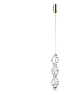Svietidlá  PND-34403-3V-HBR - LED závesný luster SEVILLA na lankách LED/15W/230V 3000K zlatý PND-34403-3V-HBR