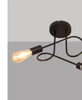 Svietidlá  Detský prisadený luster OXFORD 2xE27/15W/230V W-2016/2 BK/H