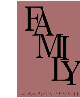 Obrazy s textom Obraz do interiéru FAMILY