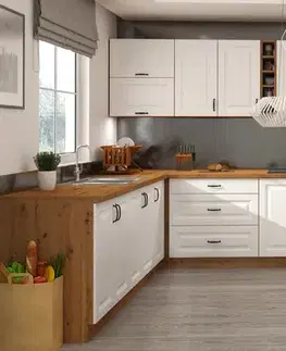 Kuchynské skrinky STELLA ZM 570X446 dvierka na umývačku riadu, biela/dub Artisan