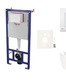 Záchody Cenově zvýhodněný závěsný WC set SAT do lehkých stěn / předstěnová montáž + WC SAT Infinitio SIKOSSINF20K SIKOSSINF20K