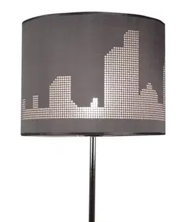 Stolové lampy Stolová lampa Manhattan v sivej/chrómovej farbe