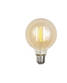 LED osvetlenie Inteligentná stmievateľná LED žiarovka E27 G95 zlatá 7W 806 lm 1800-6500K
