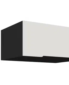 Kuchynské skrinky visiace Kuchynská skrinka Aria-Wh/Bl Anti Fingerprint 80 Nagu-36 1f
