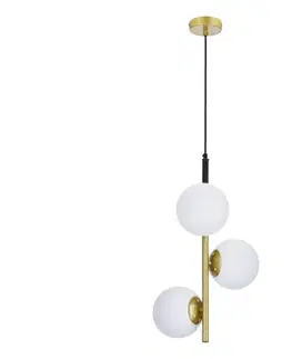 Svietidlá  Luster na lanku DUO 3xE14/40W/230V zlatá/čierna 33-01276